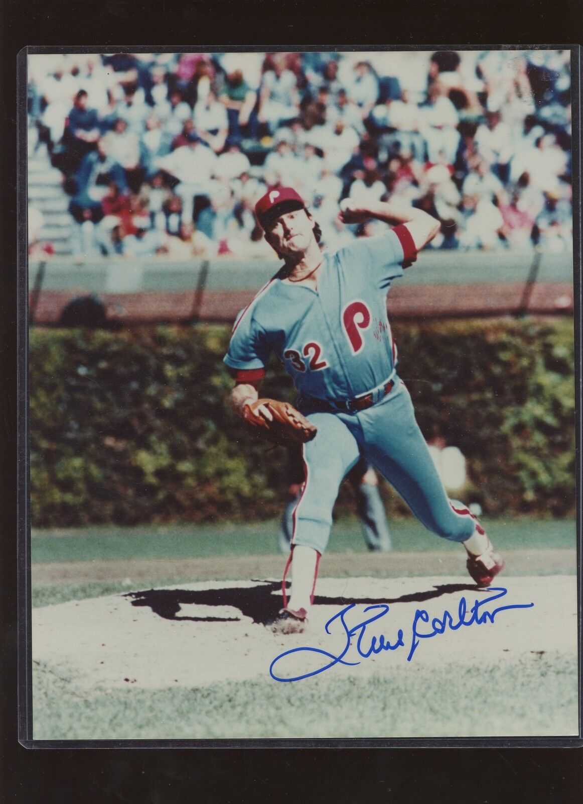 Steve Carlton Philadelphia Phillies Delivery Autographed  8 X 10 Photo Hologram