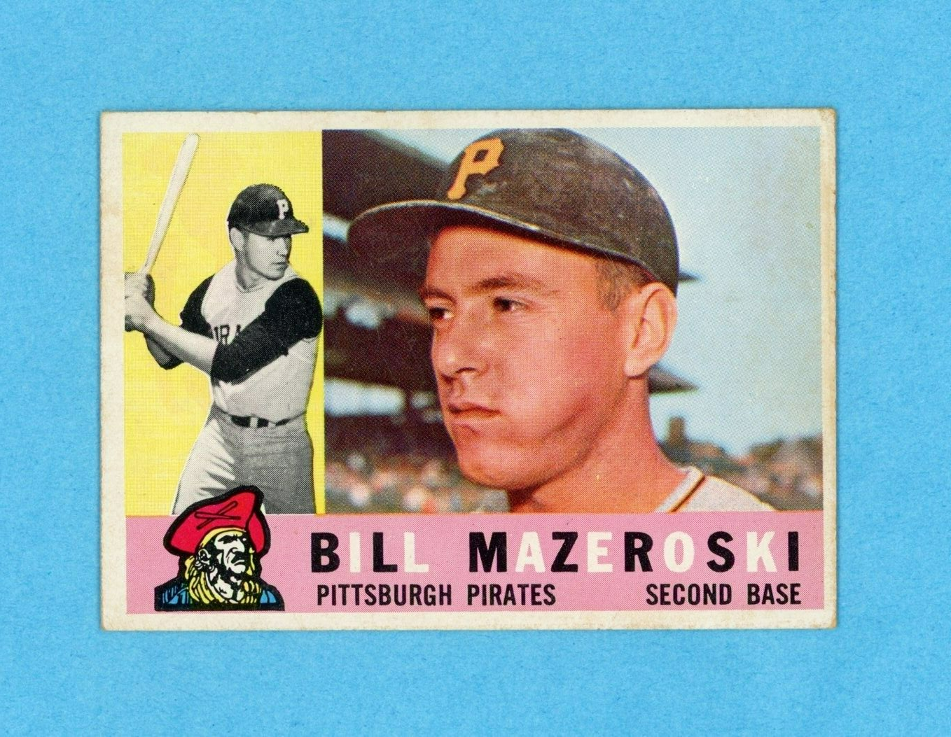 1960 Topps #55 Bill Mazeroski Pittsburgh Pirates Baseball Card EX