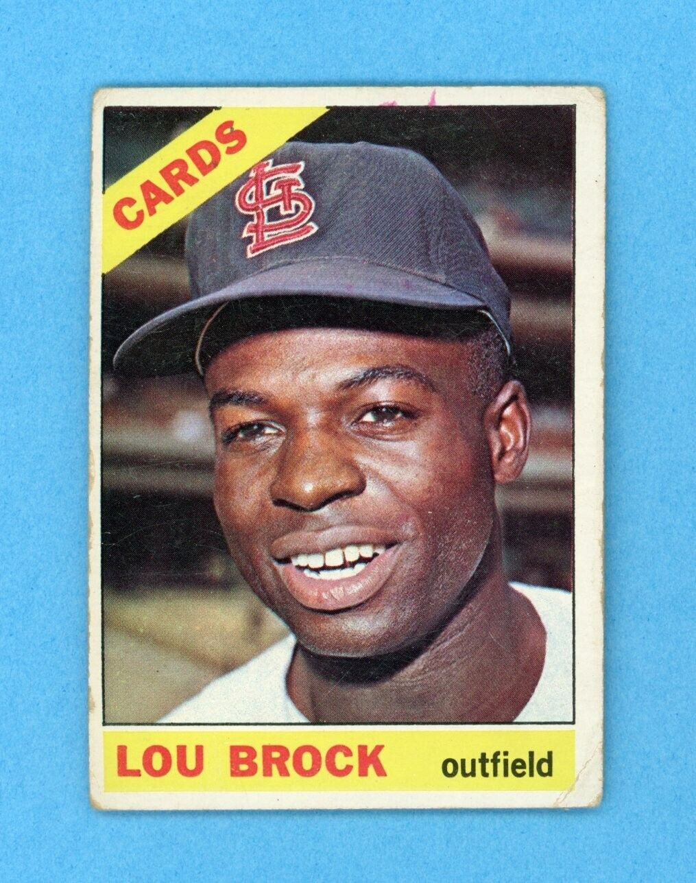 1966 Topps #125 Lou Brock St Louis Cardinals Baseball Card Low Grade