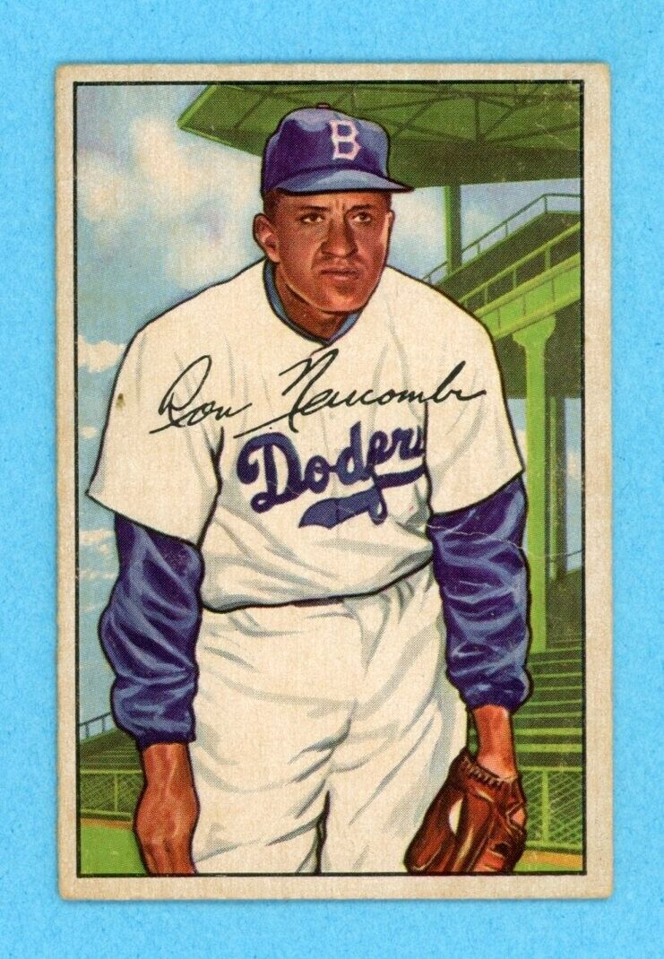 1952 Bowman #128 Don Newcombe Brooklyn Dodgers Baseball Card EX app wrk/cres