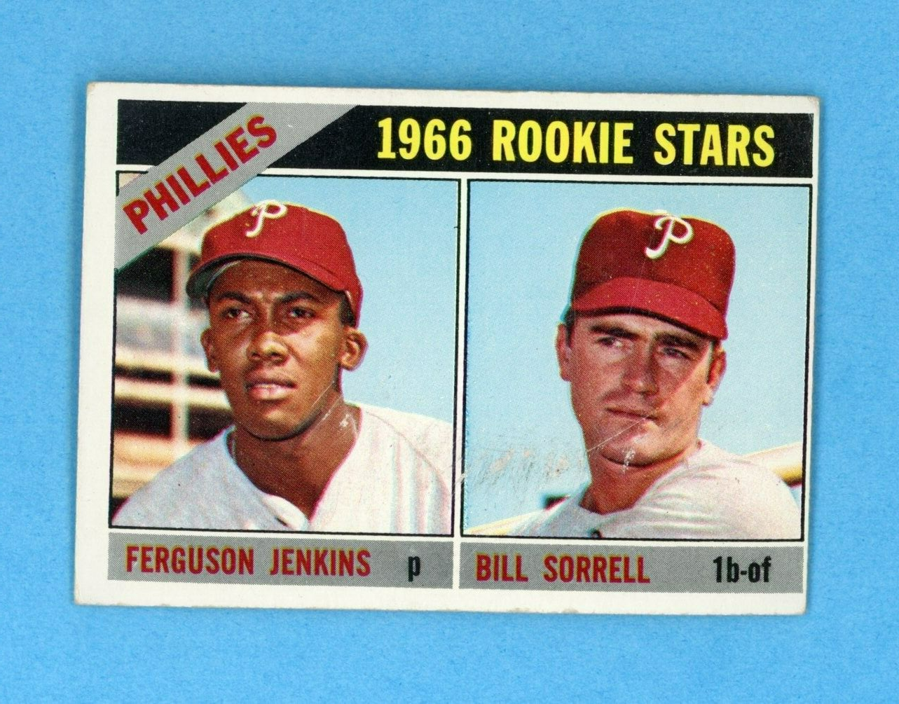 1966 Topps #254 Ferguson Jenkins Phila Phillies Rookie Baseball Card Low Grade