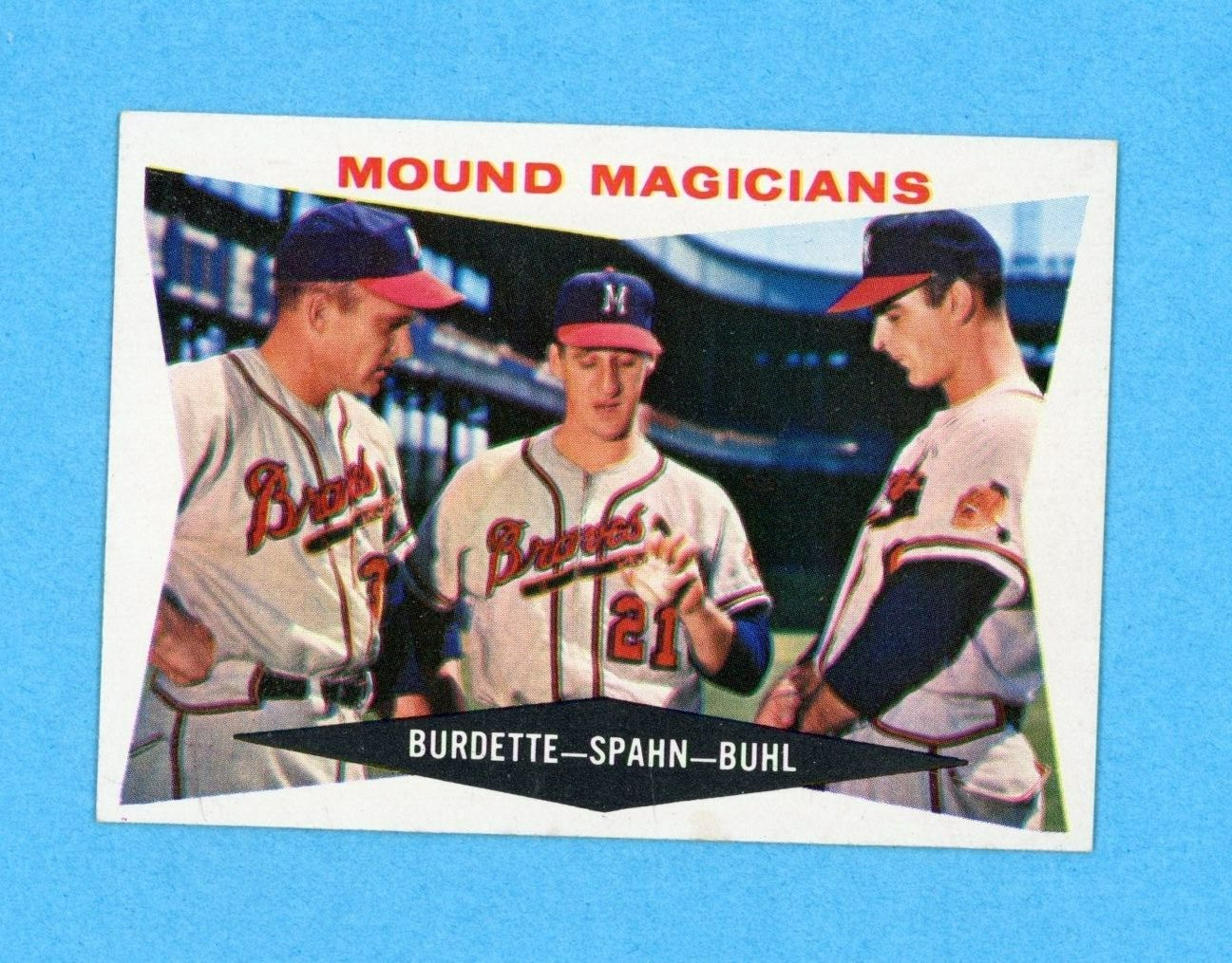 1960 Topps #230 Mound Magicians Milwaukee Braves Baseball Card Ex/Mt