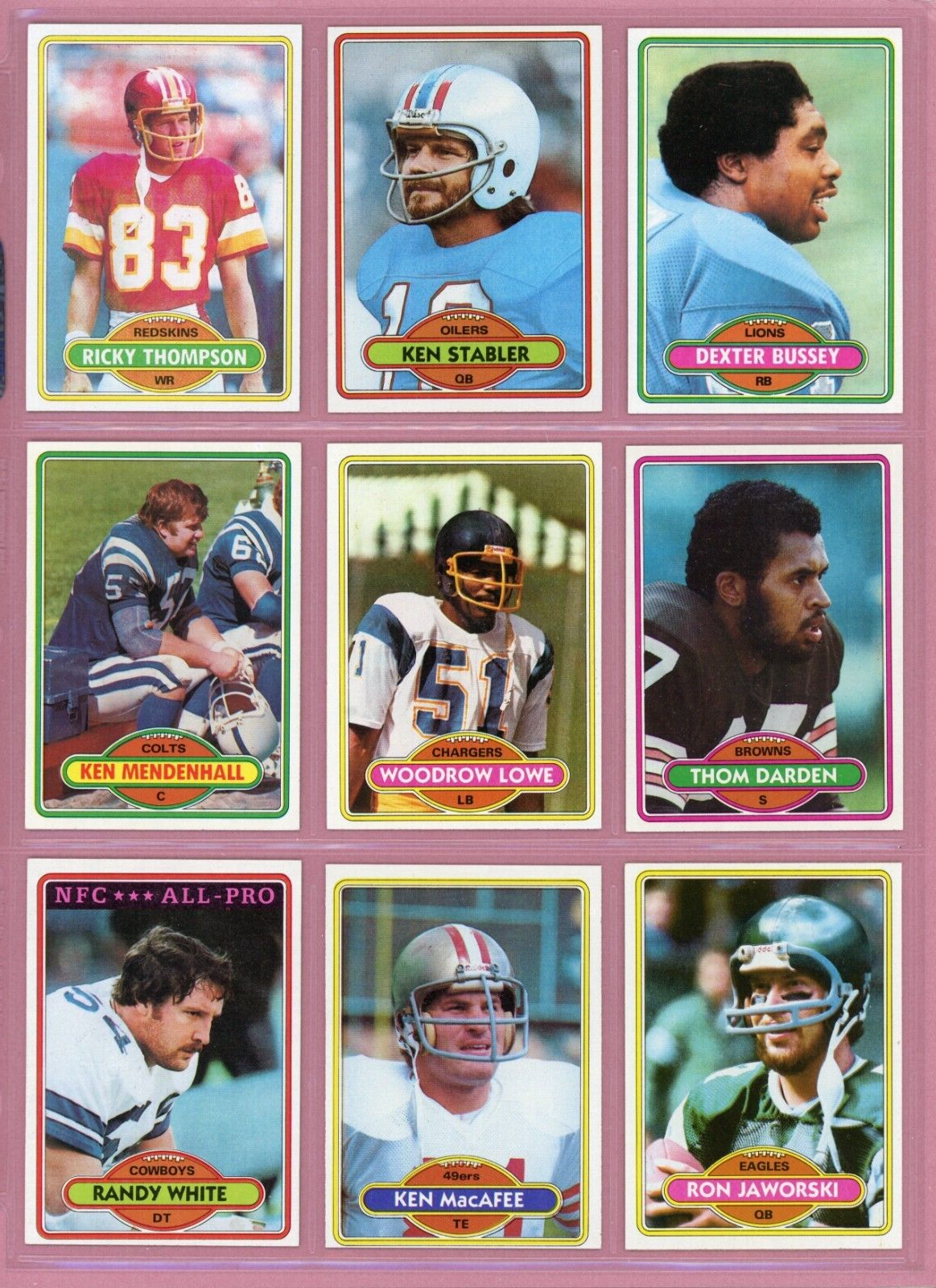 1980 Topps Complete Set of 528 Football Cards Ex/Mt - NM