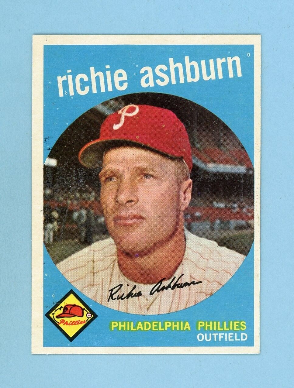 1959 Topps #300 Richie Ashburn Philadelphia Phillies Baseball Card NM