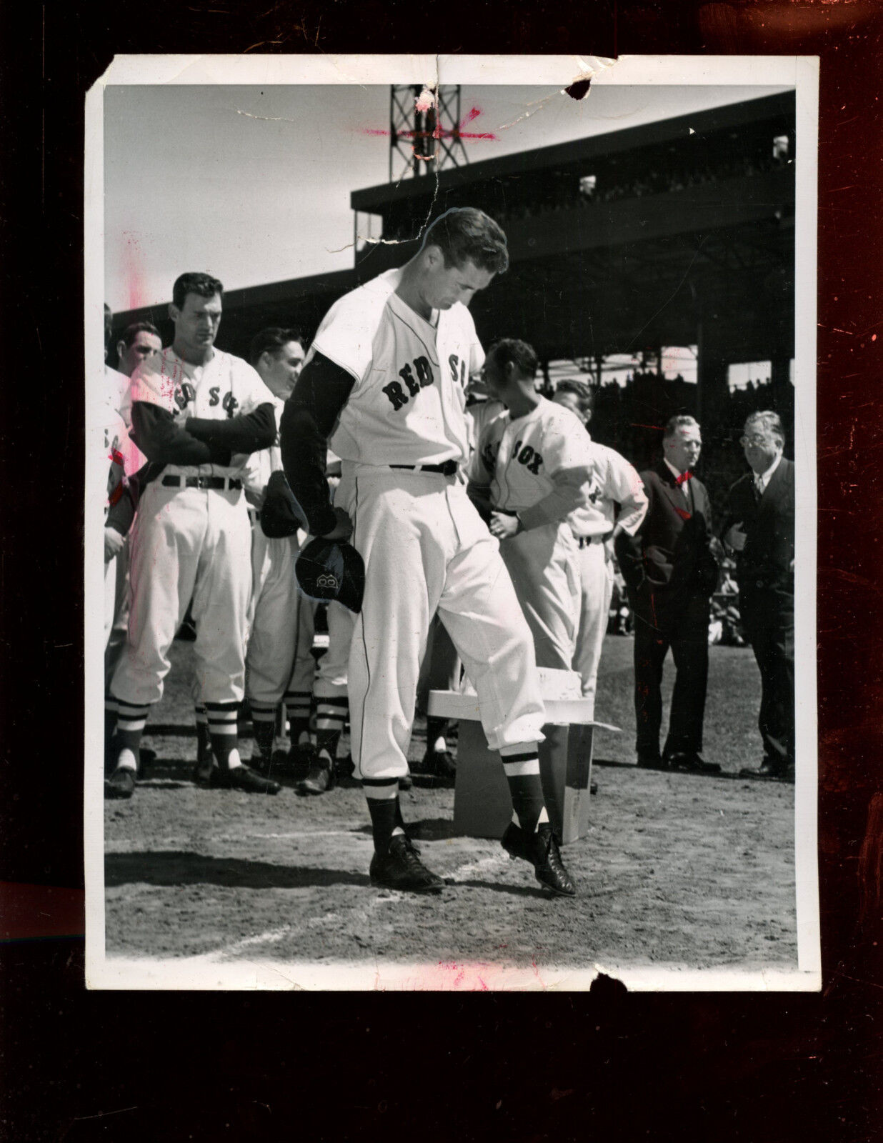 Original May 1 1952 Ted Williams & Walt Dropo Boston Red Sox Wire Photo