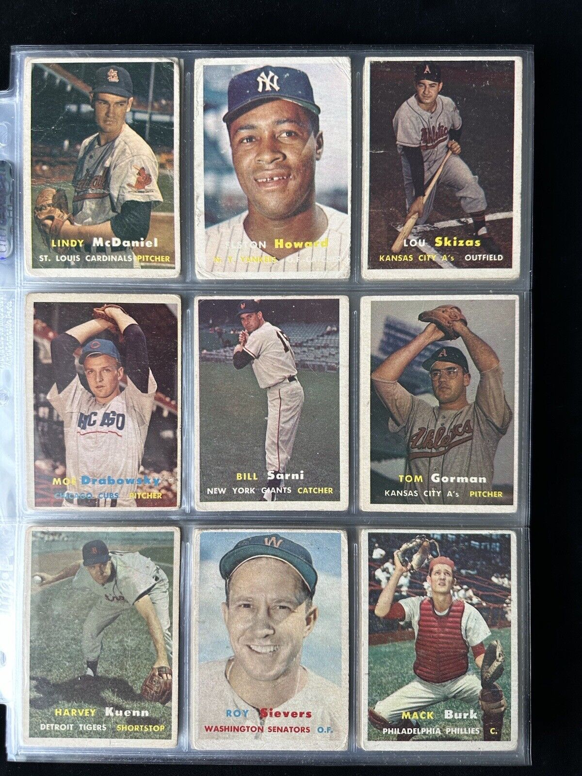 1957 Topps Starter Set Lot of 192 Diff. Baseball Cards w/41 Middle Series