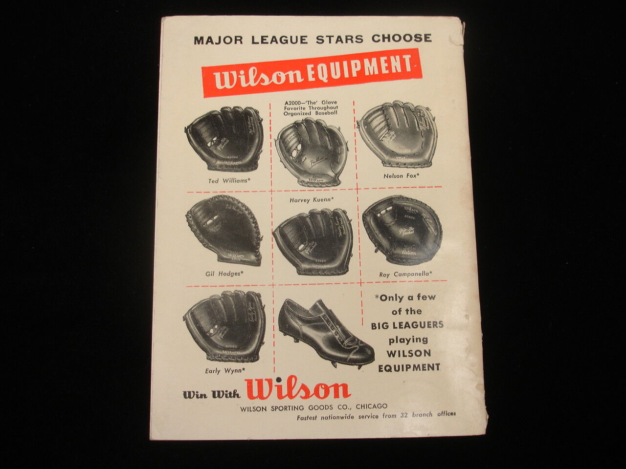 1958 Official TSM Baseball Guide - Ted Williams Cover