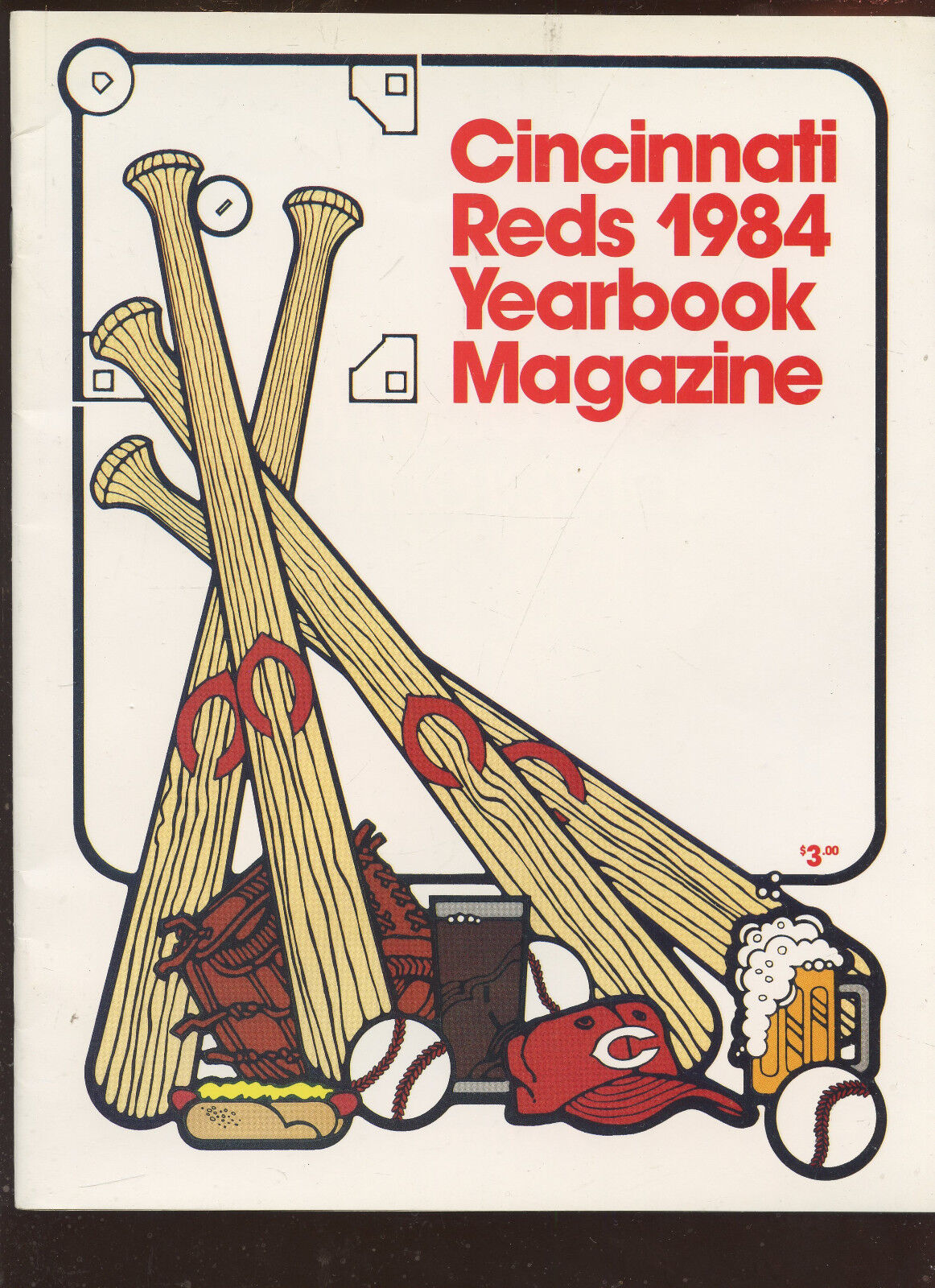 1984 MLB Baseball Yearbook Cincinnati Reds EXMT+