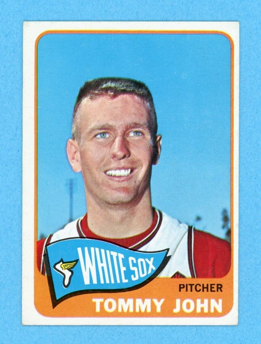 1965 Topps #208 Tommy John Chicago White Sox Baseball Card Ex+ - Ex/Mt o/c