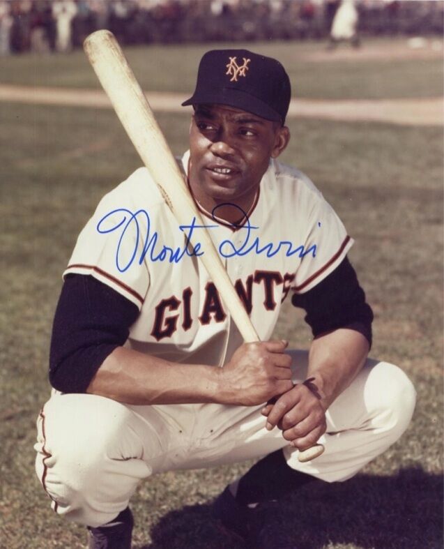 Monte Irvin 8X10 Color Auto Giants #2 PSA/DNA