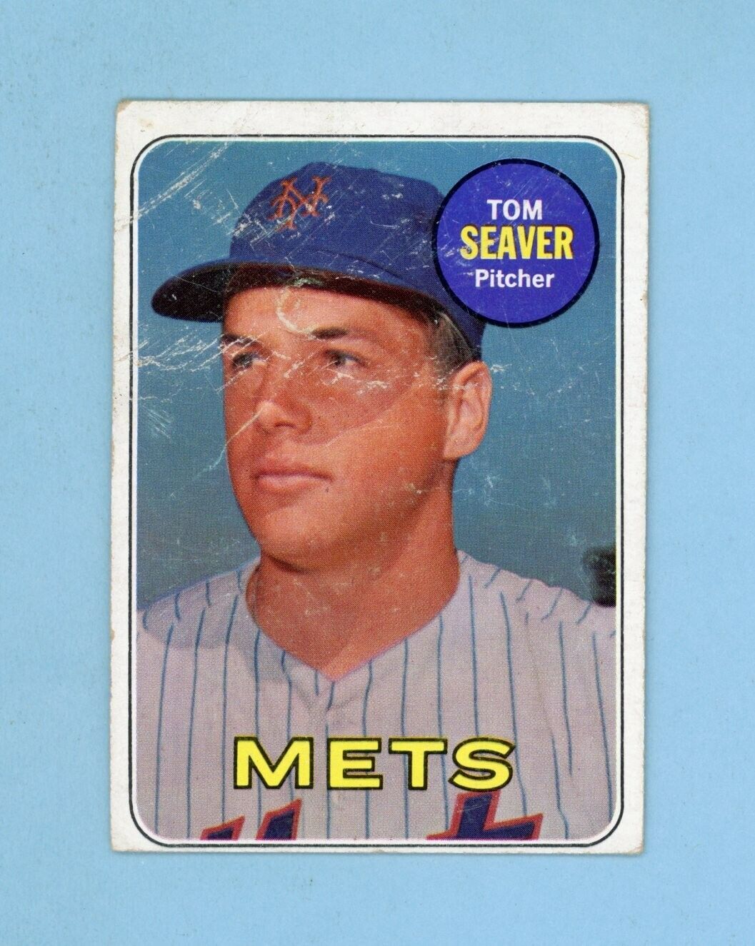 1969 Topps #480 Tom Seaver New York Mets Baseball Card Low Grade