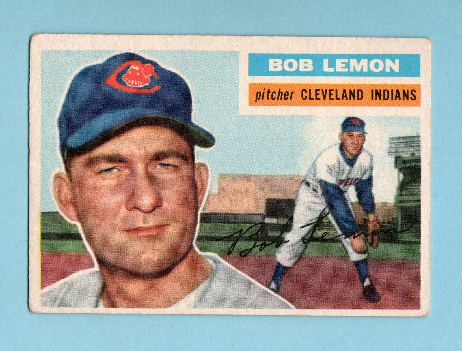 1956 Topps #255 Bob Lemon Cleveland Indians Baseball Card VG+ lt ty wrk