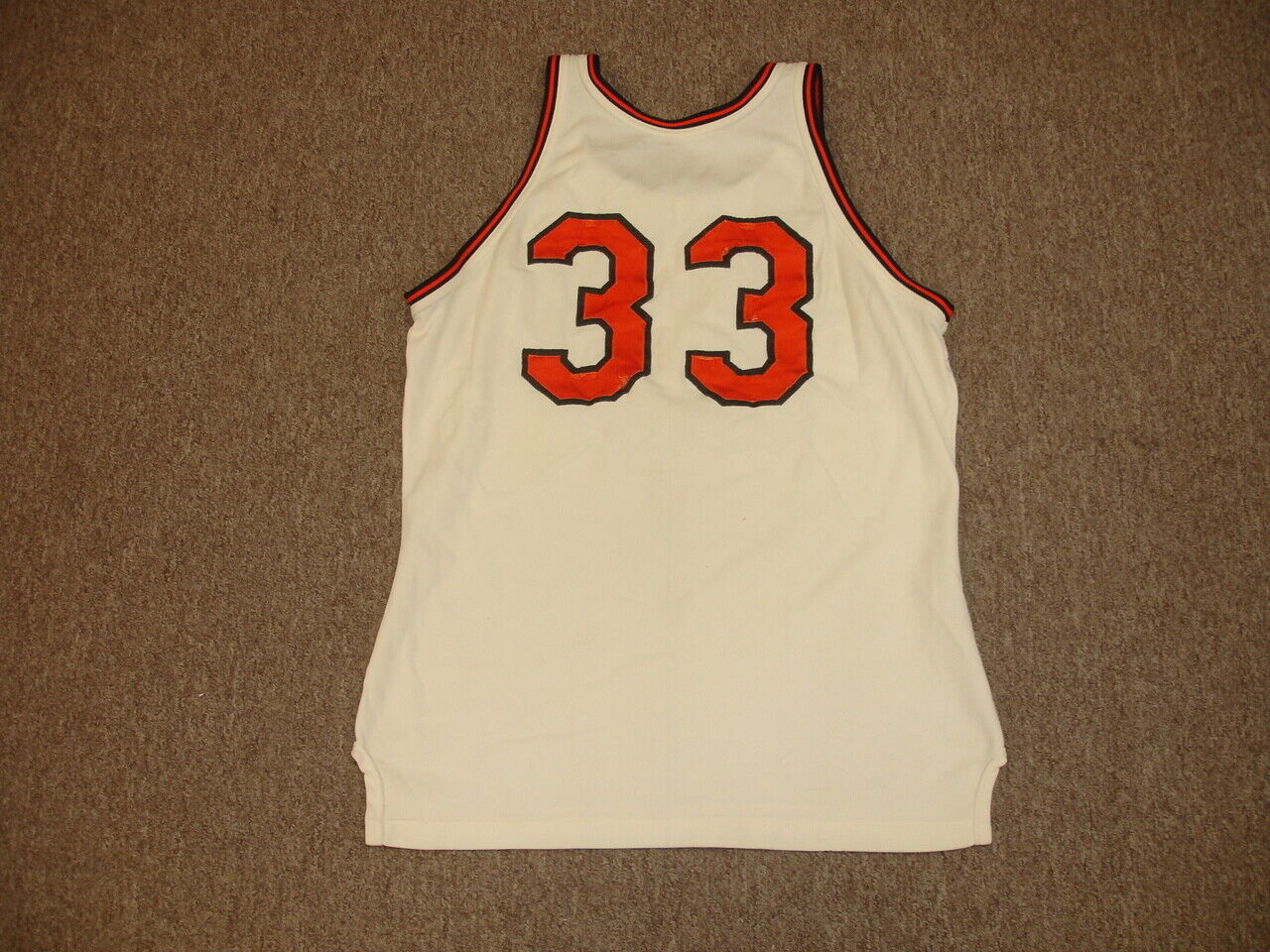 Late 1970's NCAA Basketball Princeton Game Used Knit Basketball Jersey #33