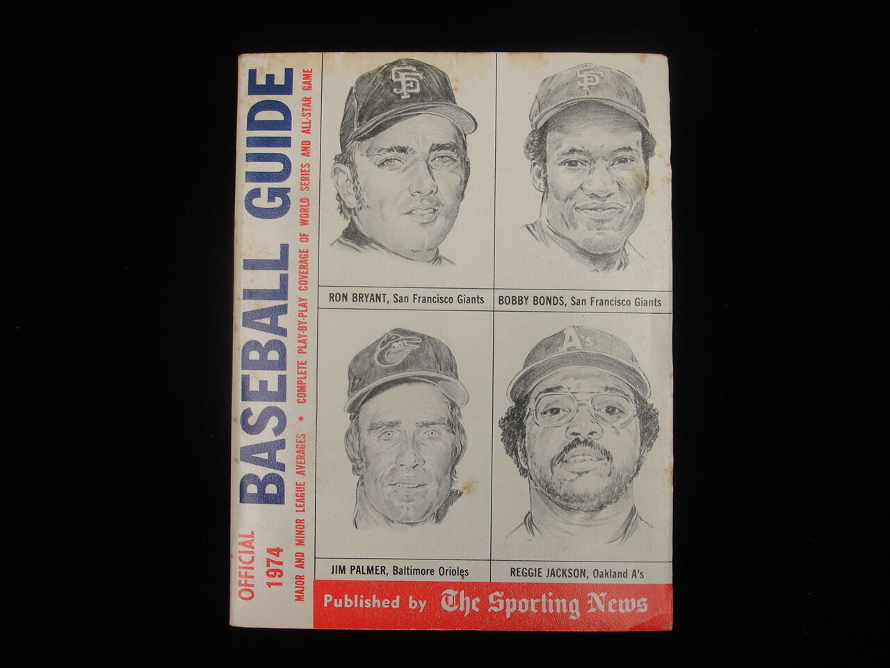 1974 Official TSN Baseball Guide - Bryant/Palmer/Bonds/Jackson Cover