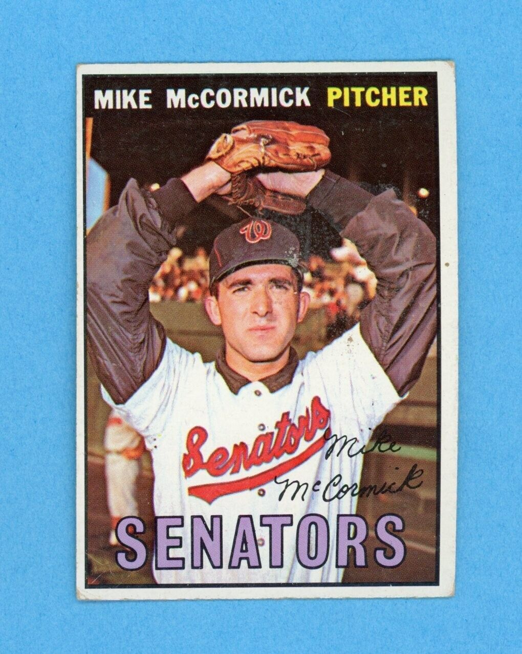 1967 Topps #86 Mike McCormick Wash Senators Baseball Card EX o/c no trade vari