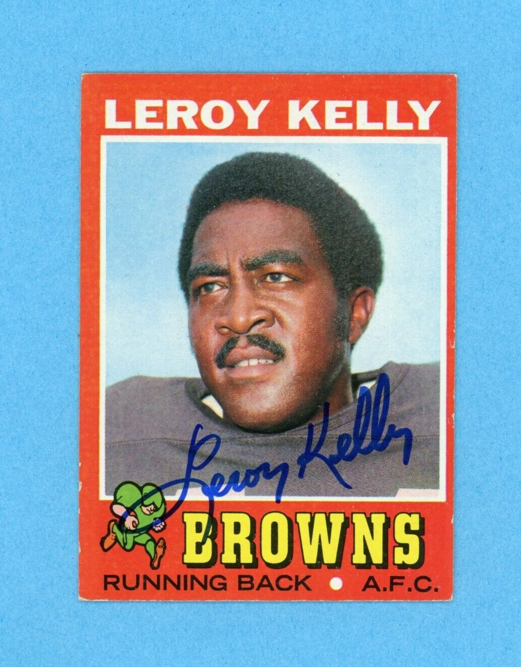 Leroy Kelly Cleveland Browns 1971 Topps #157 Autographed Football Card