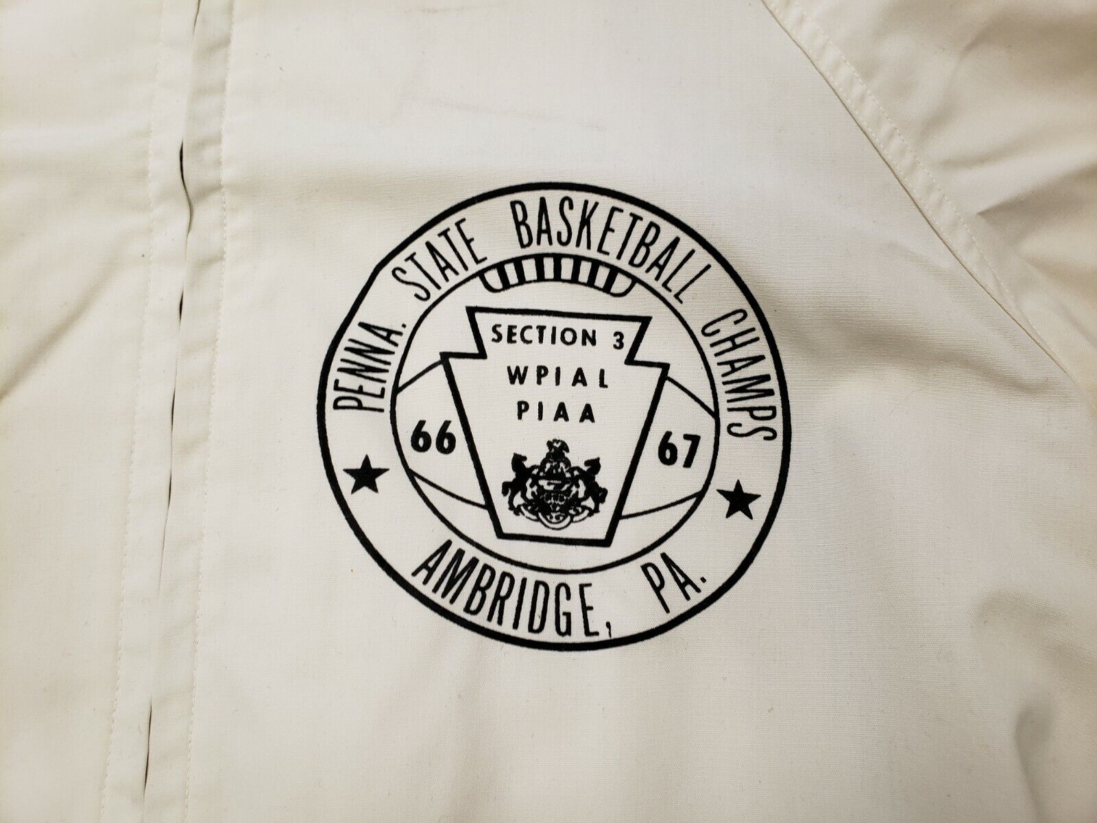 Vintage 1960's Ambridge High School Basketball Windbreaker - State Champs