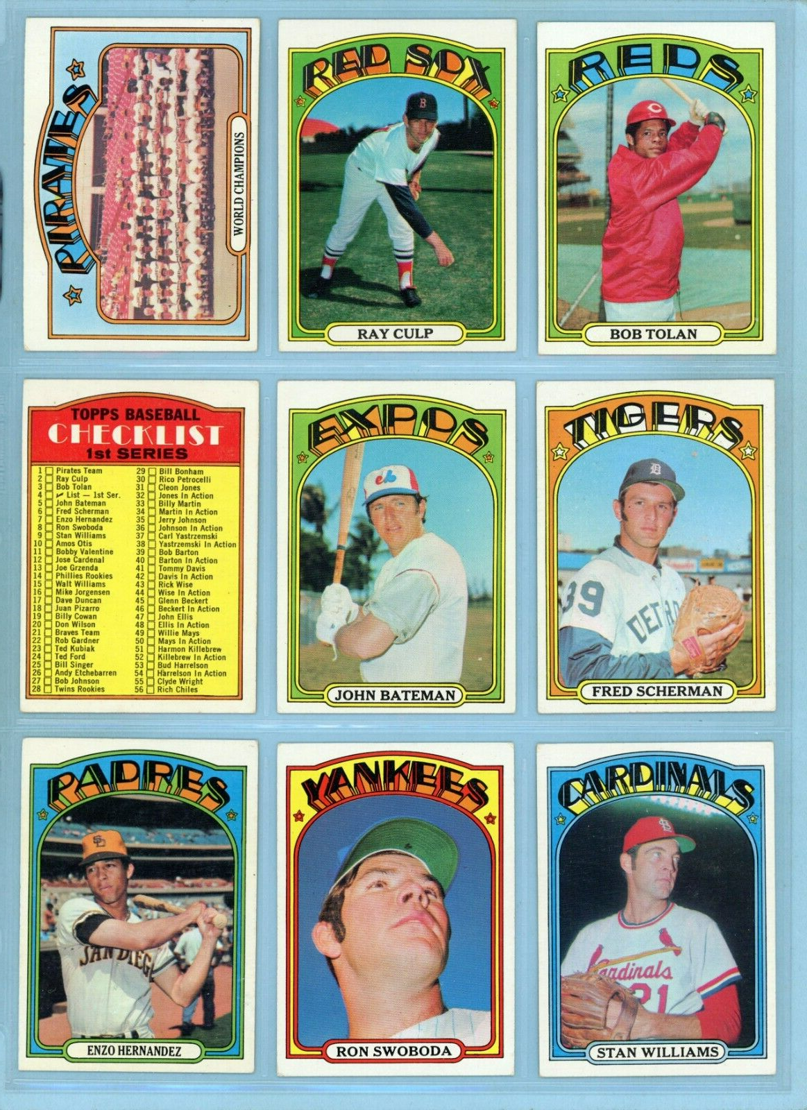 1972 Topps Starter Set Lot of 517 Diff Baseball Cards (# range 1 - 525) EX-EX+