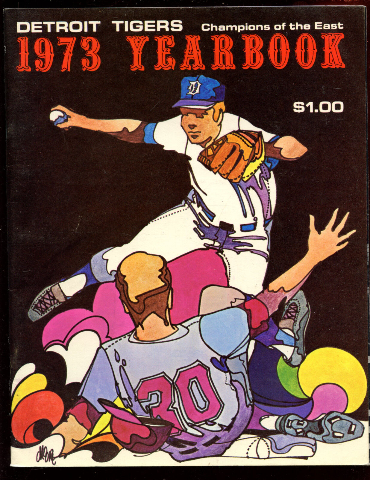 1973 Detroit Tigers MLB Baseball Yearbook EXMT