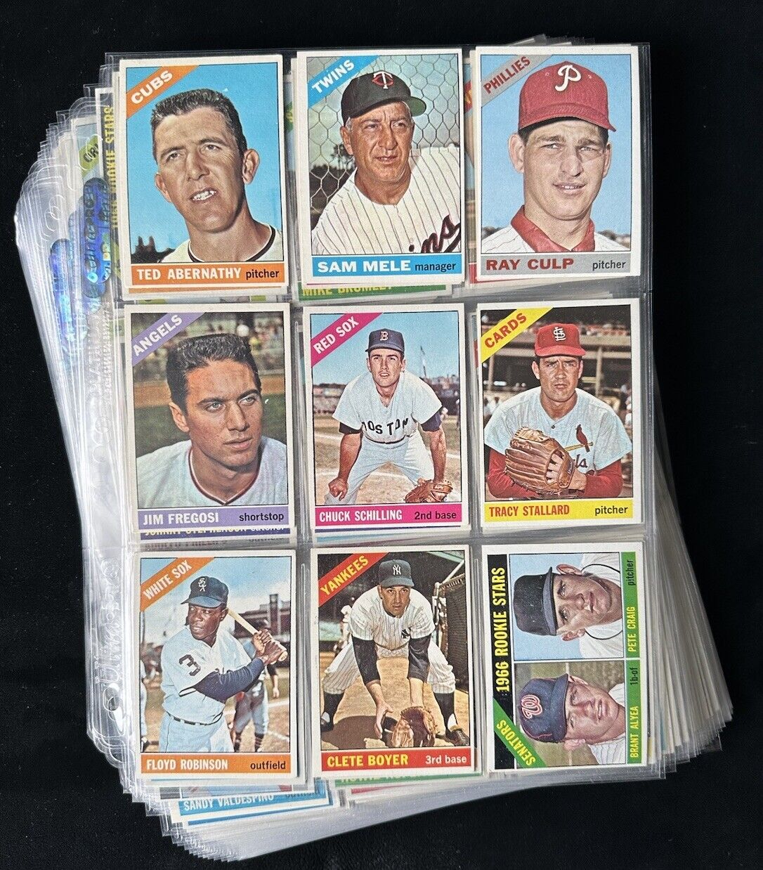 1966 Topps Baseball Starter Set / Lot of 279 Different w/ Semi-Stars   Solid EX