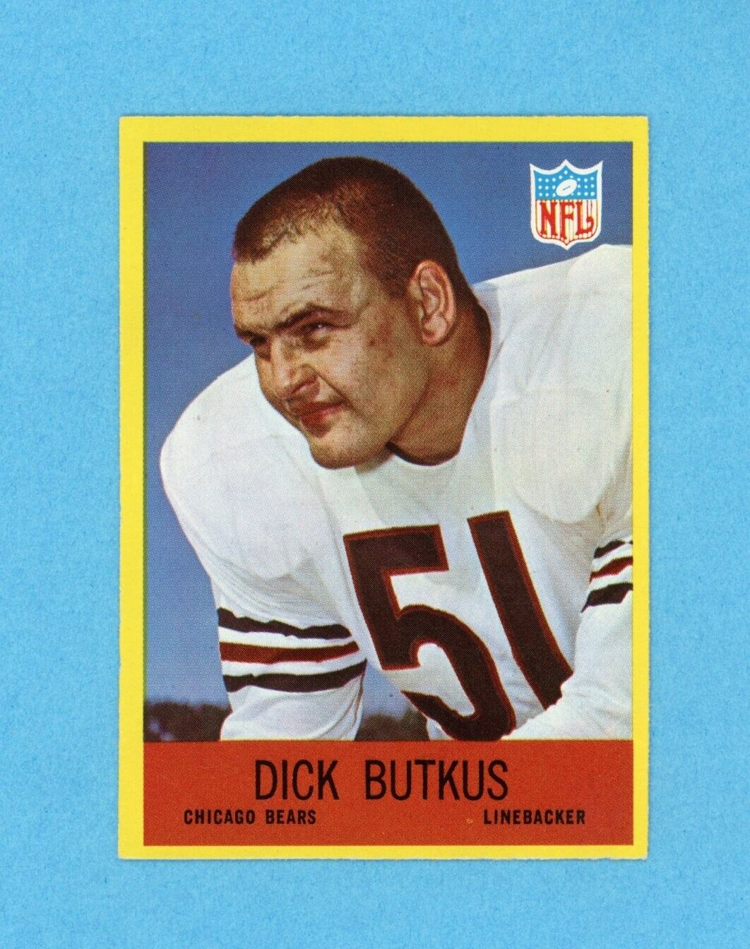 1967 Philadelphia #28 Dick Butkus Chicago Bears Football Card Ex/Mt