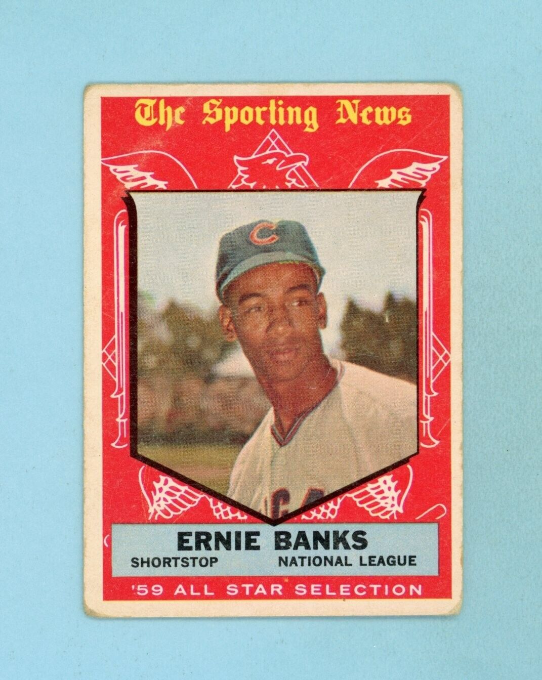 1959 Topps #559 Ernie Banks All-Star Chicago Cubs High Number Baseball Card VG