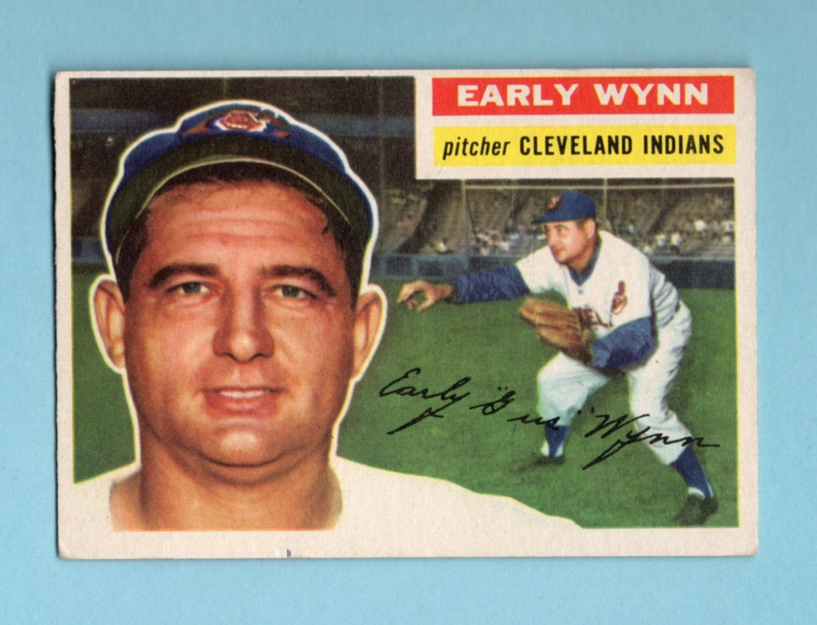 1956 Topps #187 Early Wynn Cleveland Indians Baseball Card EX lwof