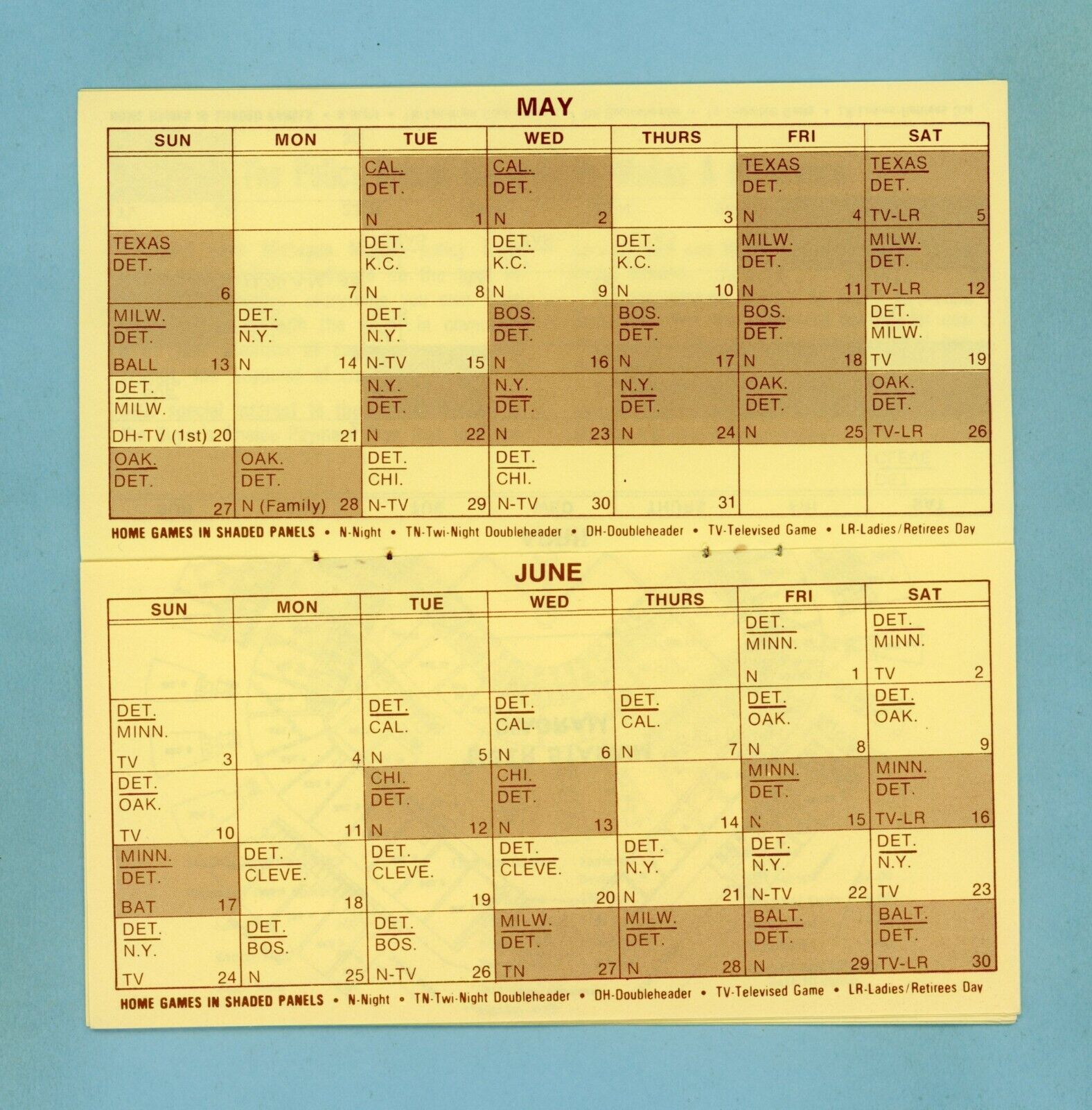 1973 Detroit Tigers Schedule Booklet with Stadium Diagram & Roster