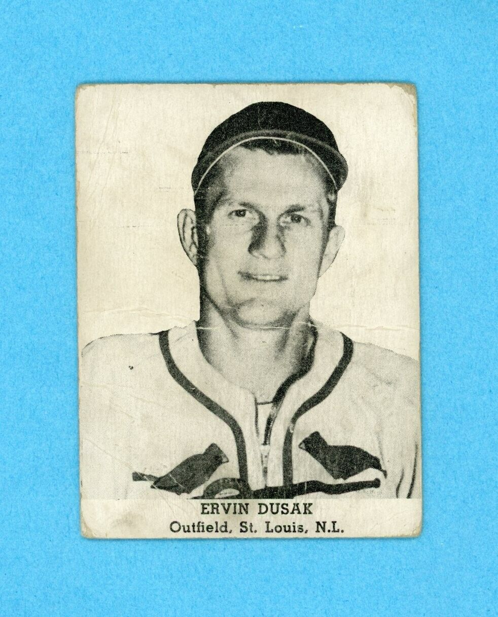 1947 Tip Top Bread Ervin Dusak St. Louis Cardinals Baseball Card Low Grade