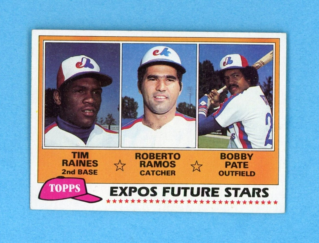 1981 Topps #479 Tim Raines Montreal Expos Rookie Baseball Card NM