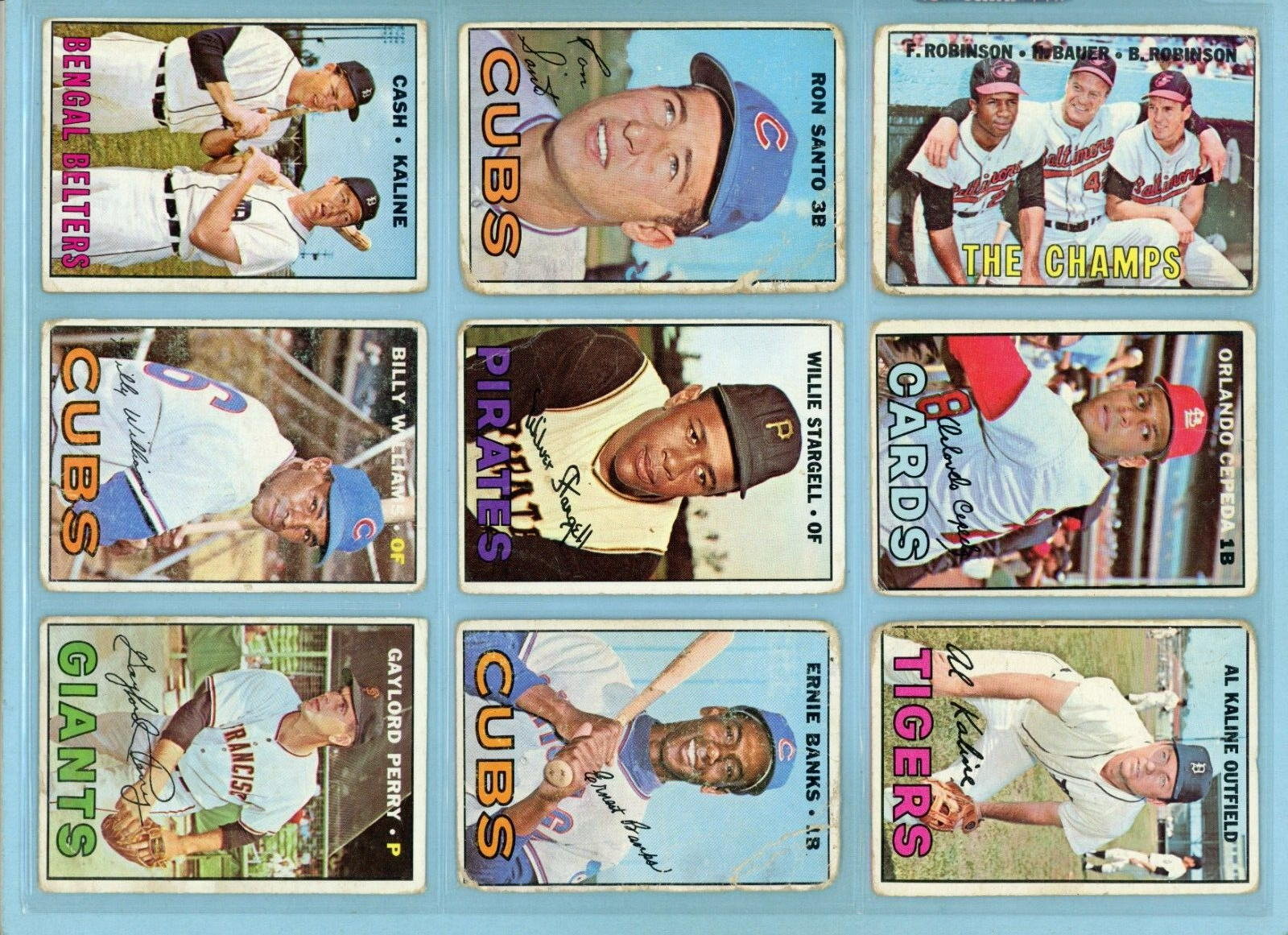 1967 Topps Lot of 14 Different Hall of Famer Baseball Cards Low Grade