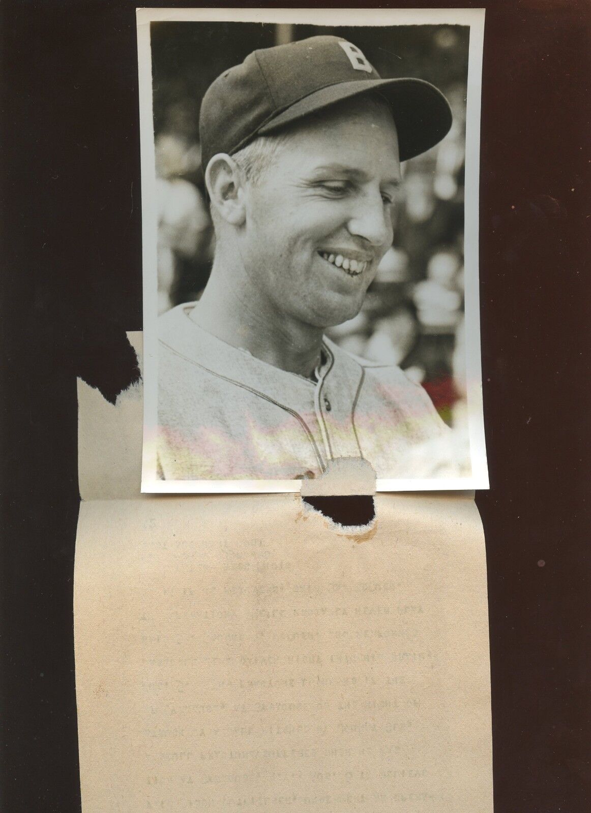 Original August 6 1938 Woody Abernathy Buffalo Bisons 5 X 7 Wire Photo