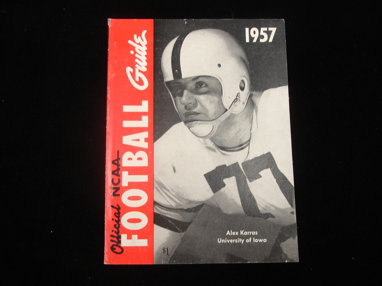 1957 Official NCAA Football Guide - Alex Karras Cover