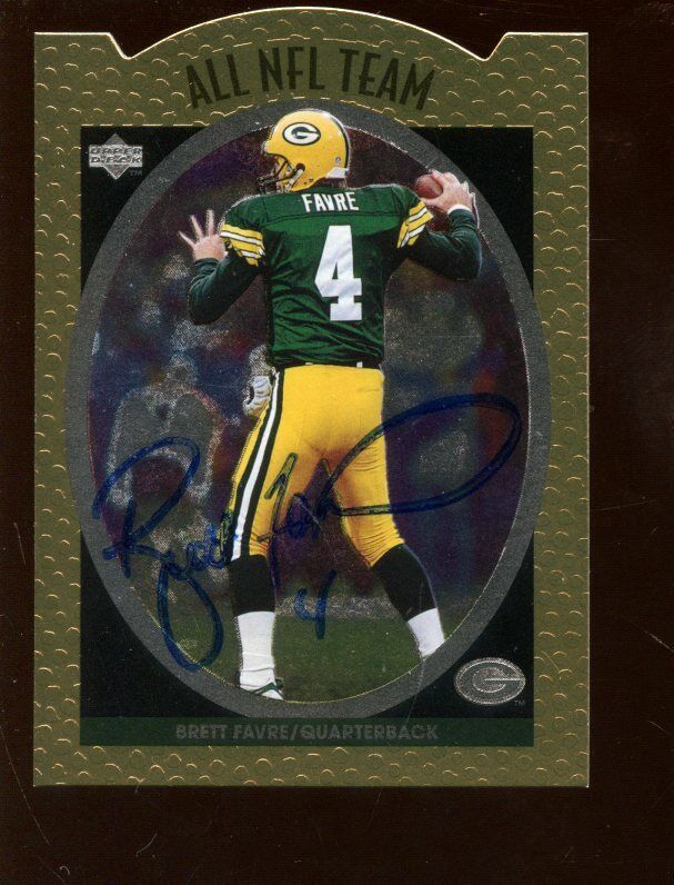 1996 Upper Deck FB Card #AN7 Brett Favre Green Bay Packers Autographed NRMT