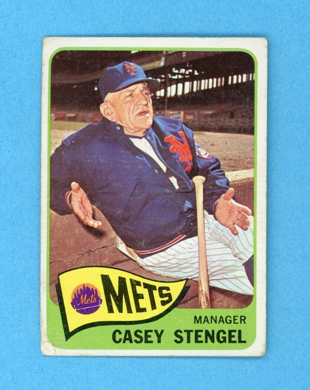 1965 Topps #187 Casey Stengel New York Mets Baseball Card G - VG