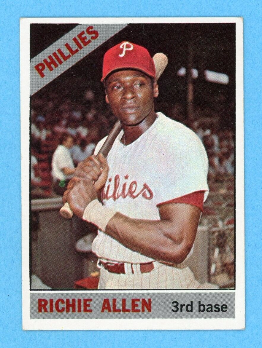 1966 Topps #80 Richie Allen Philadelphia Phillies Baseball Card EX++