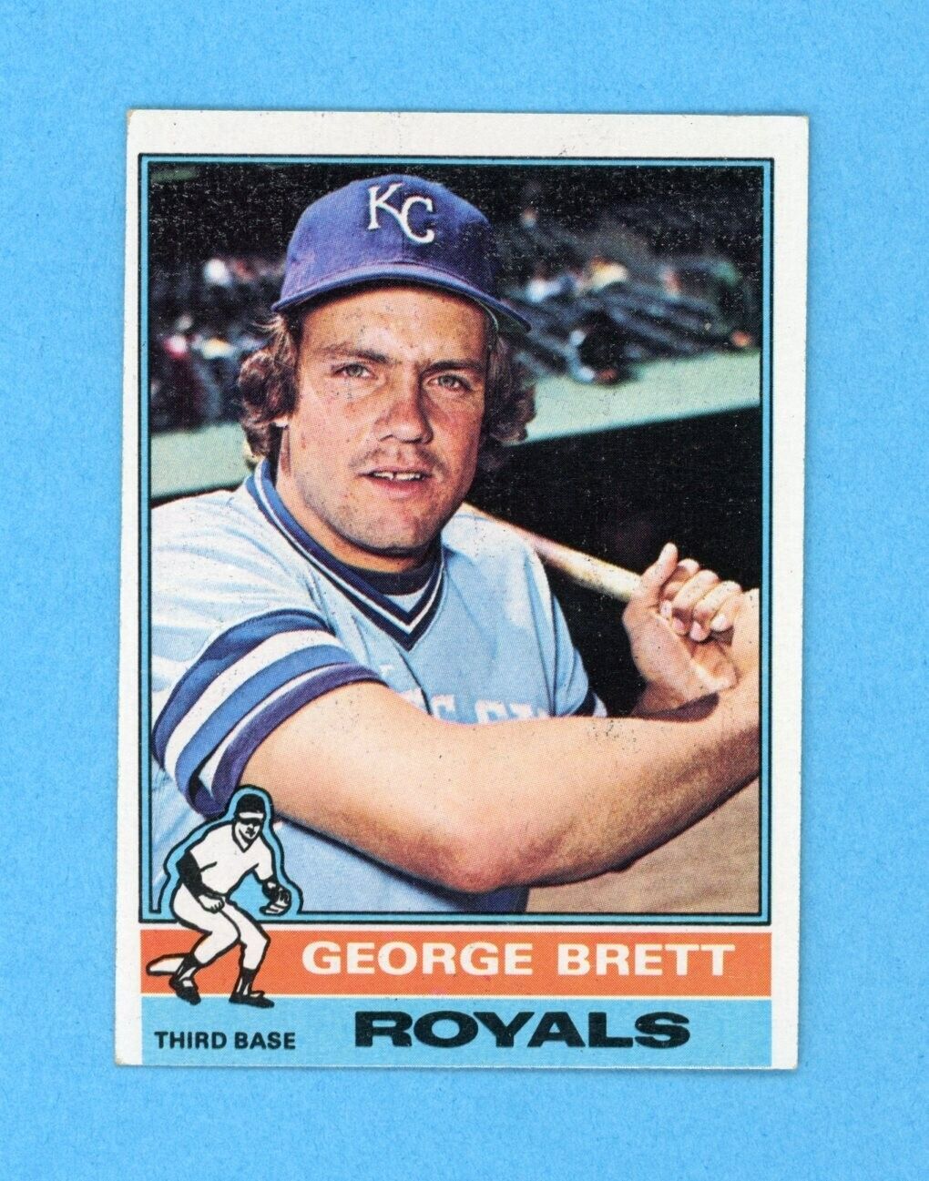 1976 Topps #19 George Brett Kansas City Royals Baseball Card EX+ - Ex/Mt o/c