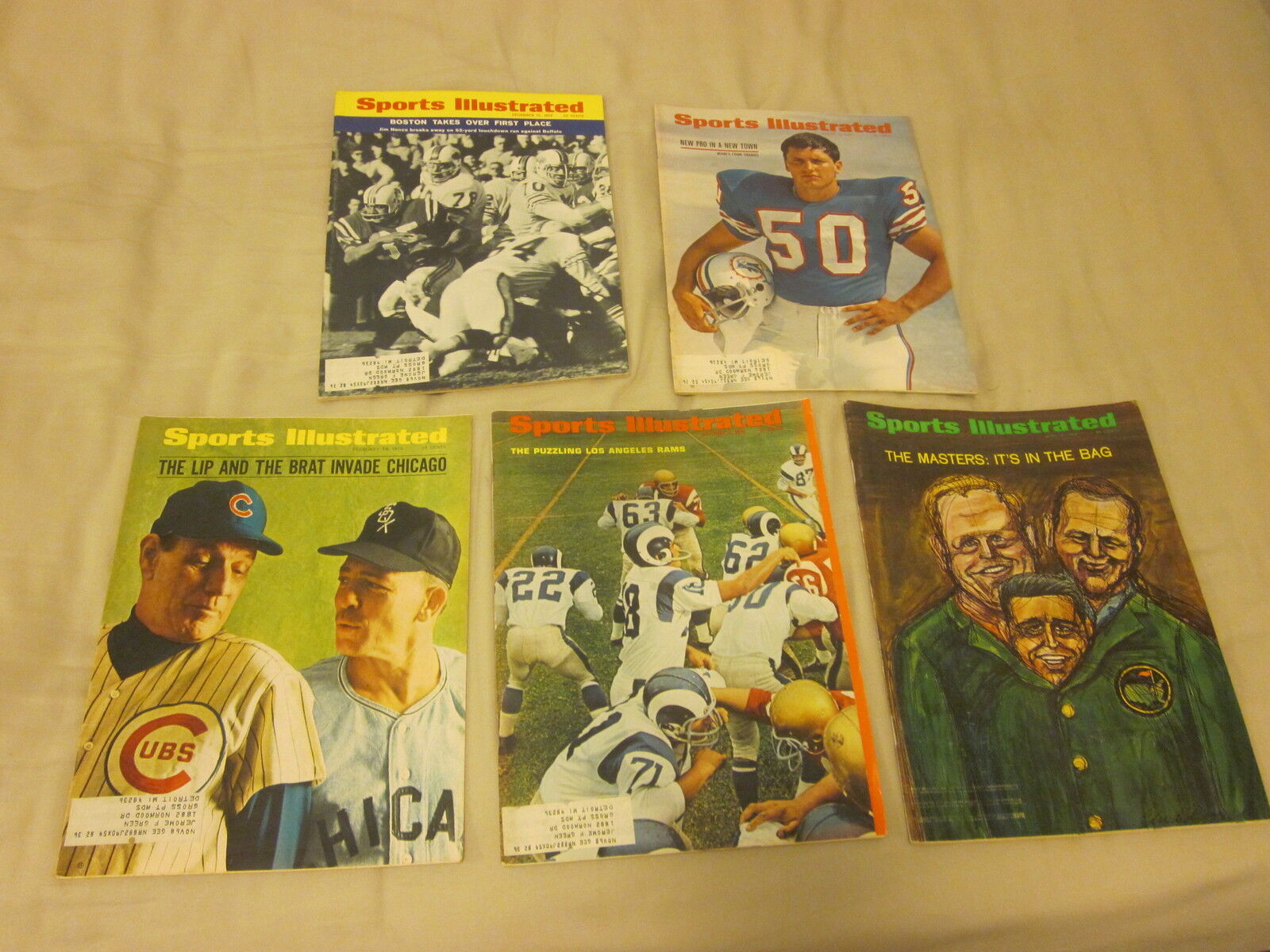 1966 Sports Illustrated Magazines 5 Different EX+