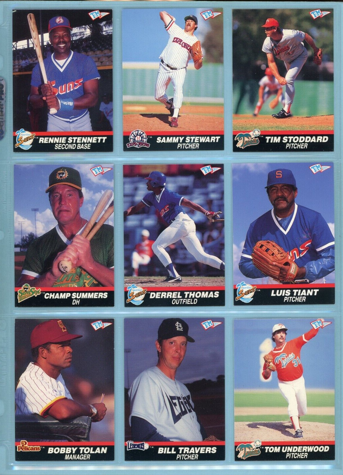 1989 T & M Sports Senior League Complete Set of 129 Different Baseball Cards NM