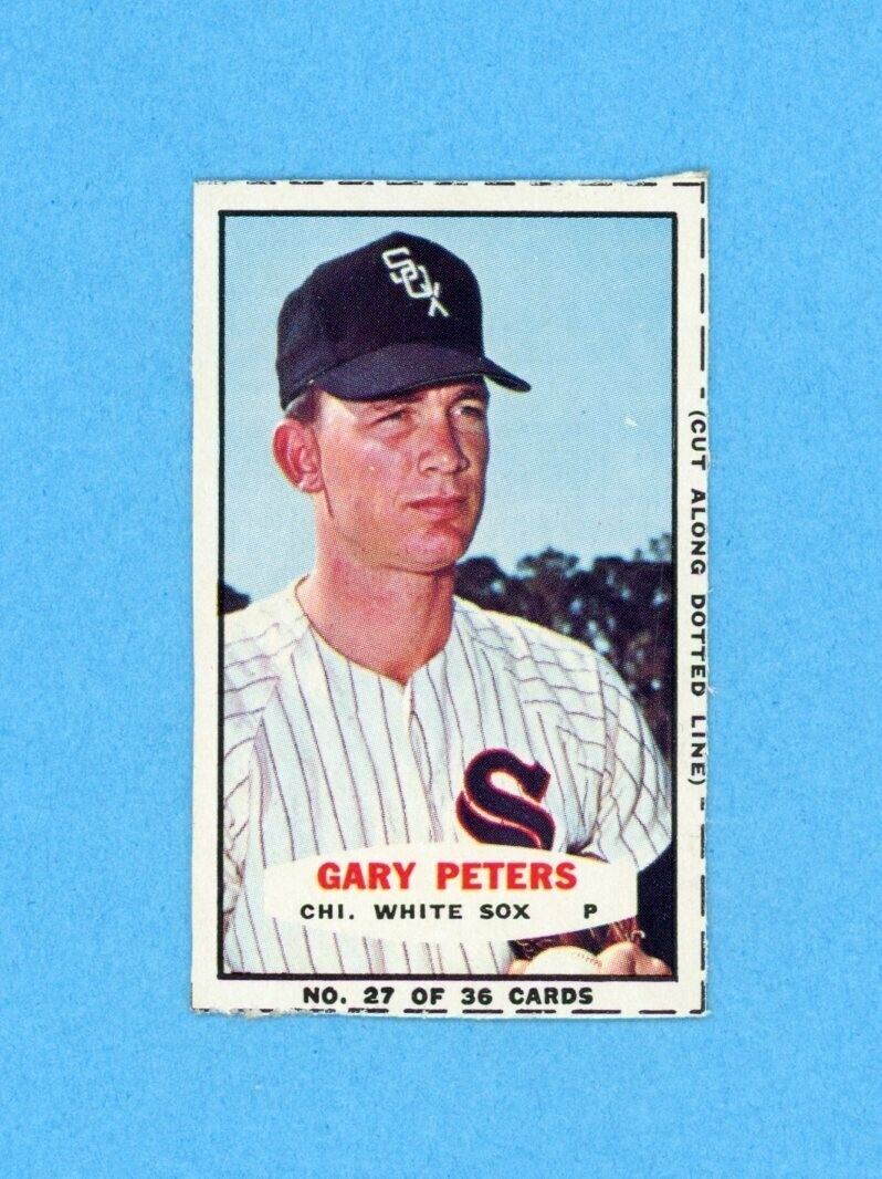 1965 Bazooka #27 Gary Peters Chicago White Sox Baseball Card