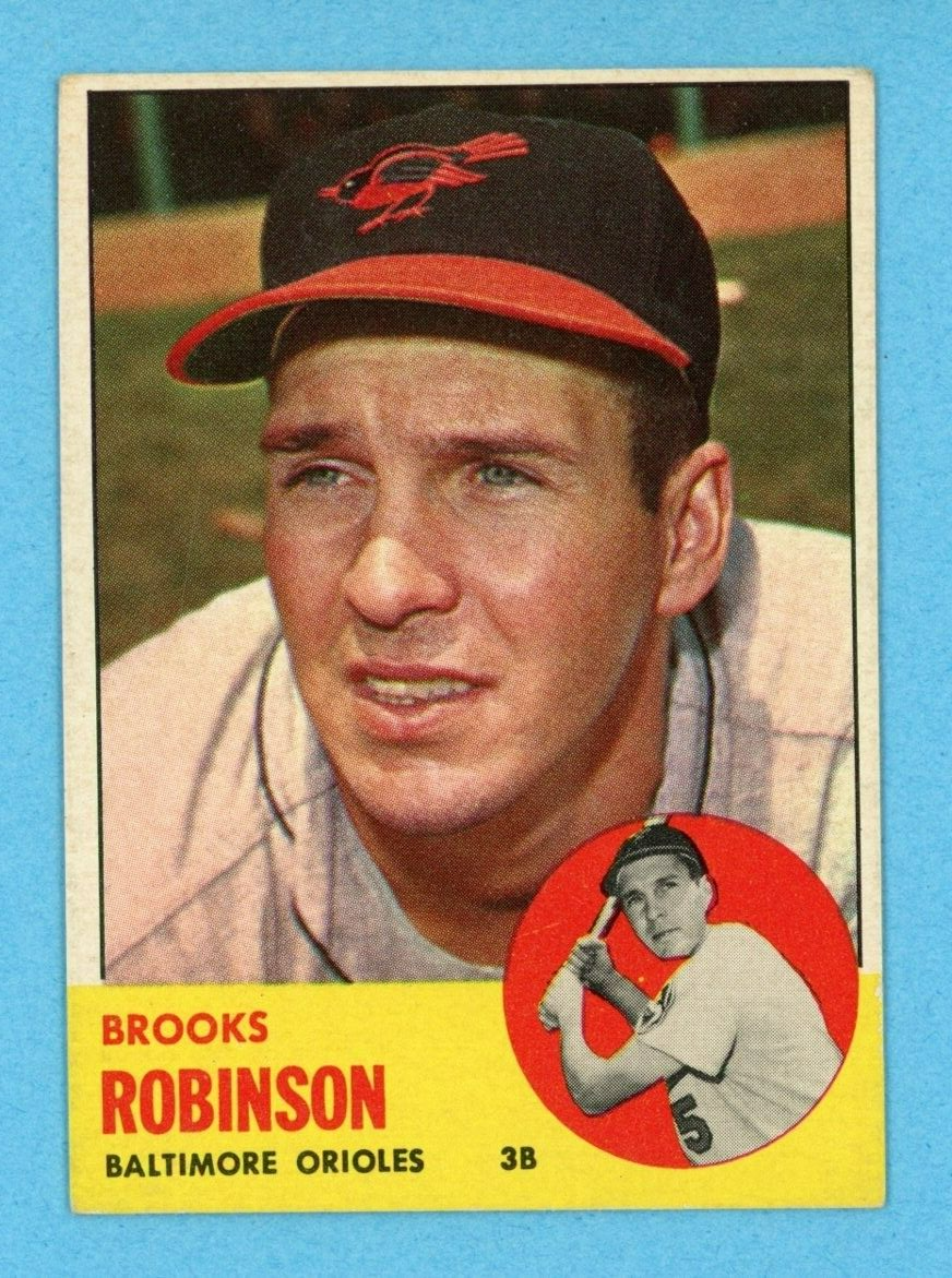 1963 Topps #345 Brooks Robinson Baltimore Orioles Baseball Card EX