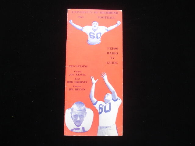 1963 University of Richmond Spiders Football Official Media Guide EX+