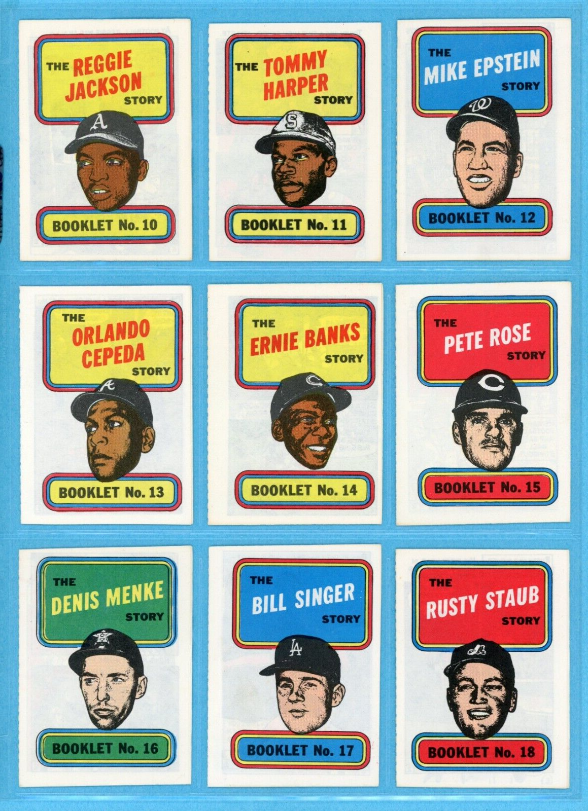 1970 Topps Story Booklets Complete Set of 24 Baseball Card Insert