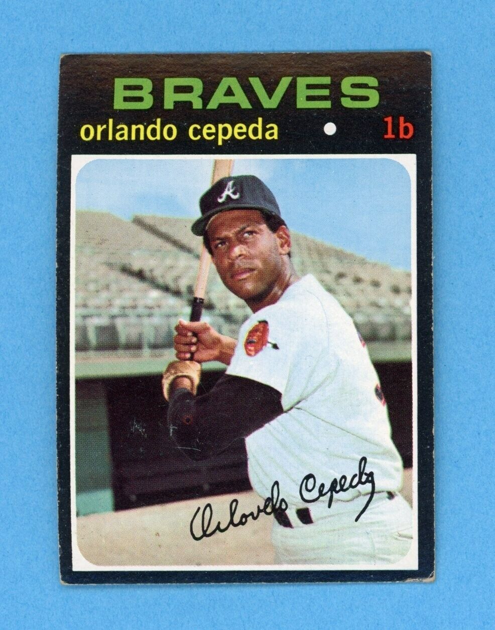 1971 Topps #605 Orlando Cepeda Atlanta Braves Semi-High Number Baseball Card EX