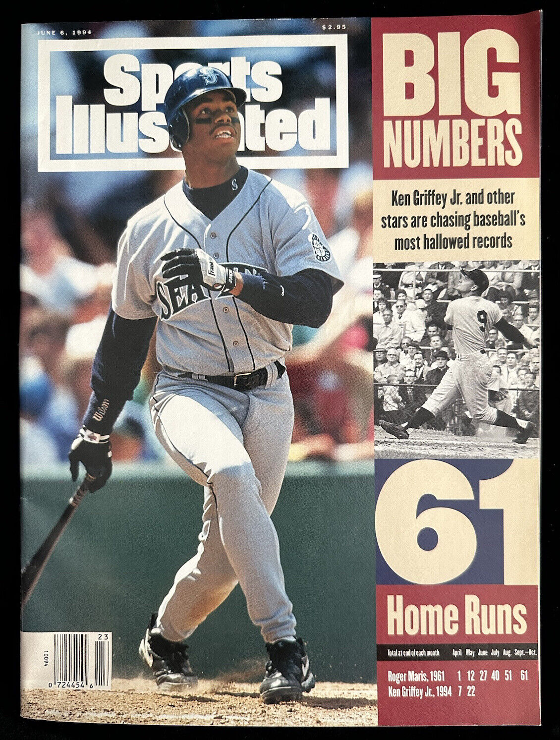 June 6, 1994 Sports Illustrated Magazine Ken Griffey Jr Mariners NO LABEL