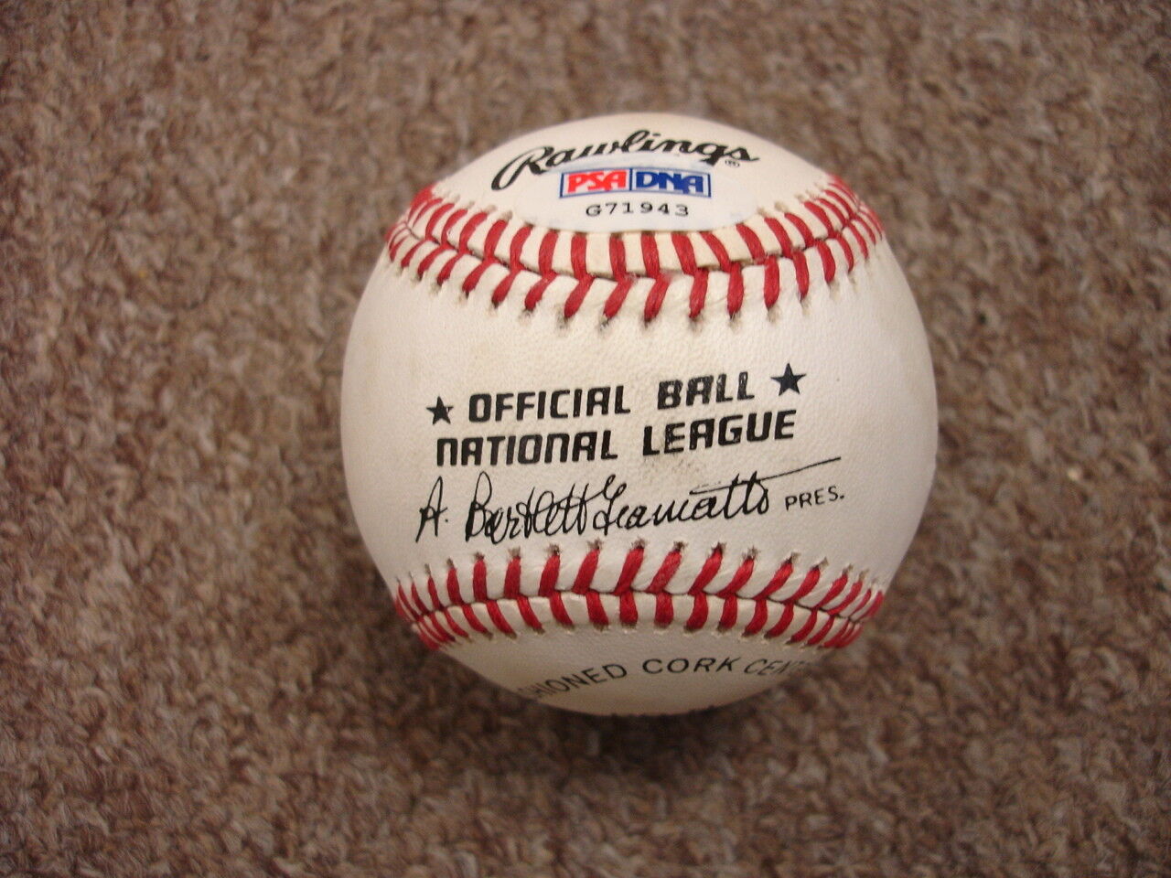 Mitch Williams Phiilies Rangers Signed Official NL Giamatti Baseball PSA DNA