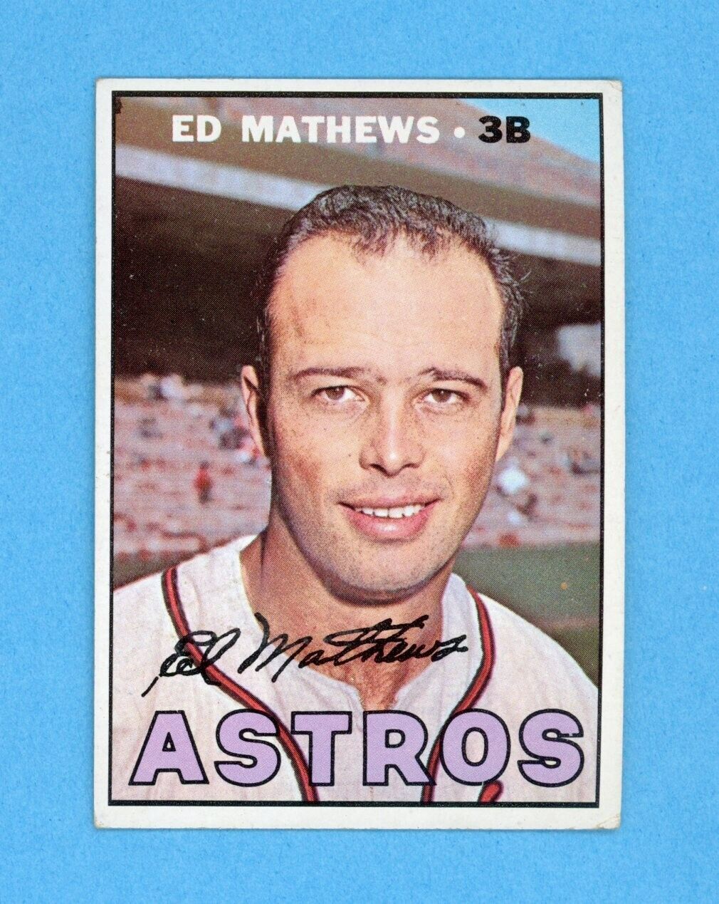 1967 Topps #166 Eddie Mathews Houston Astros Baseball Card EX