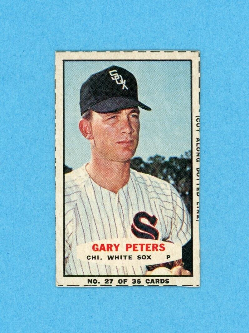 1965 Bazooka #27 Gary Peters Chicago White Sox Baseball Card