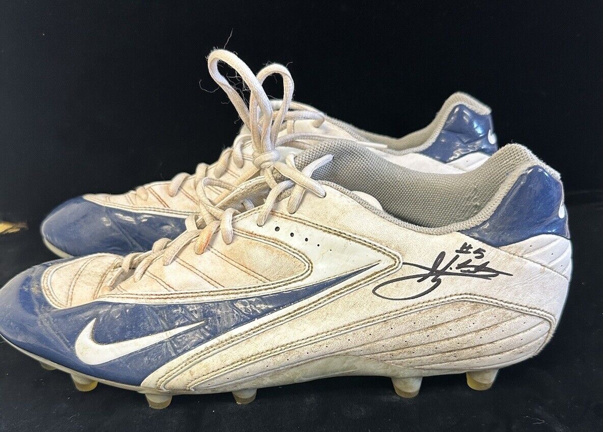 2004 Marquis Weeks #5 Virginia Cavs DUAL SIGNED GAME USED Nike Football Cleats