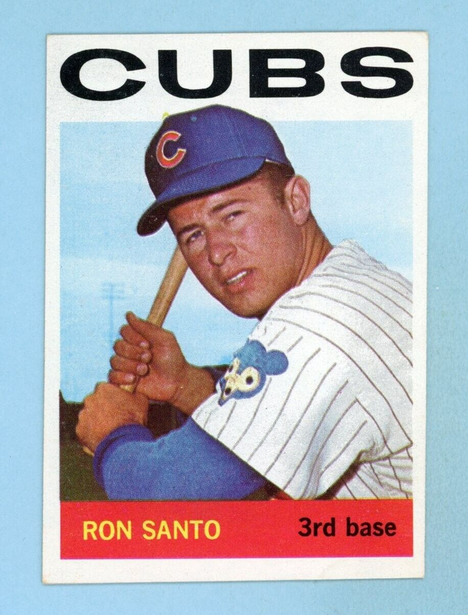 1964 Topps #375 Ron Santo Chicago Cubs Baseball Card EX+-EX++ dia shp ws brc